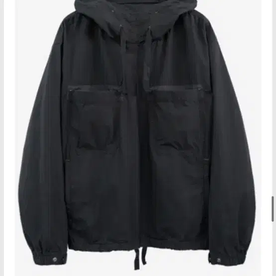 (2)폴리테루 워시드 스목파카 블랙 smock parka