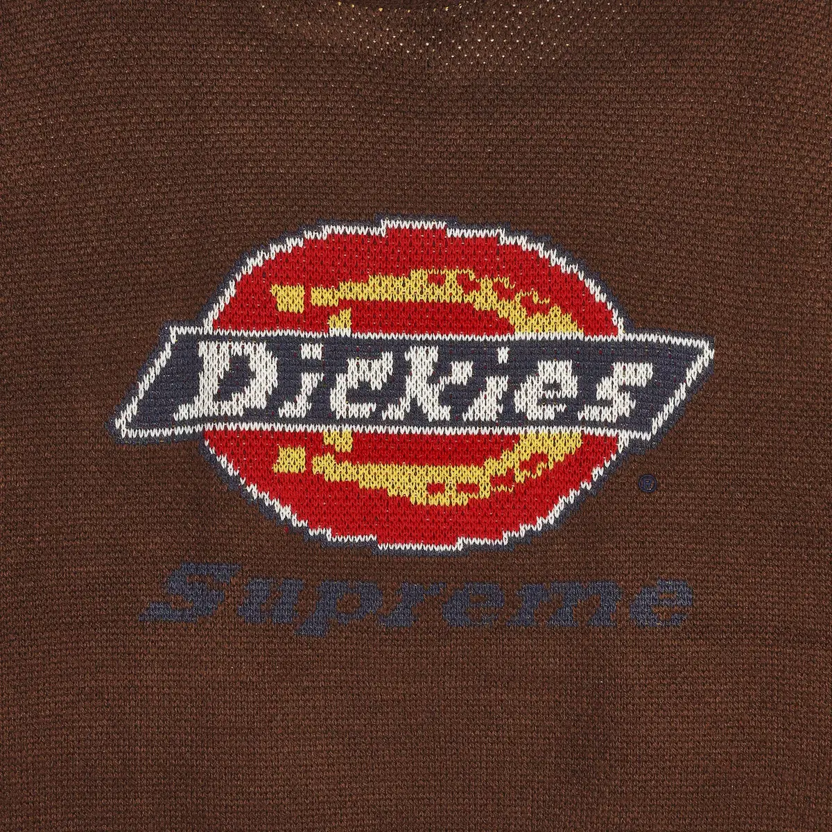 [L] 슈프림 x 디키즈 스웨터 브라운 - 22FW