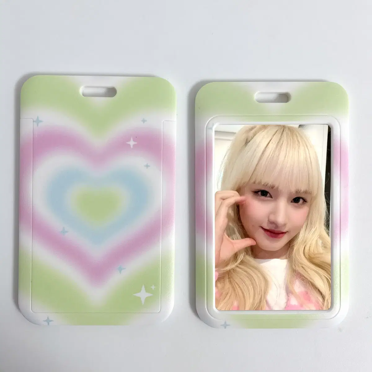 하트빔포카홀더 포카스탠드 더키월드 아이브 리즈 포토카드 키링 콜렉트북