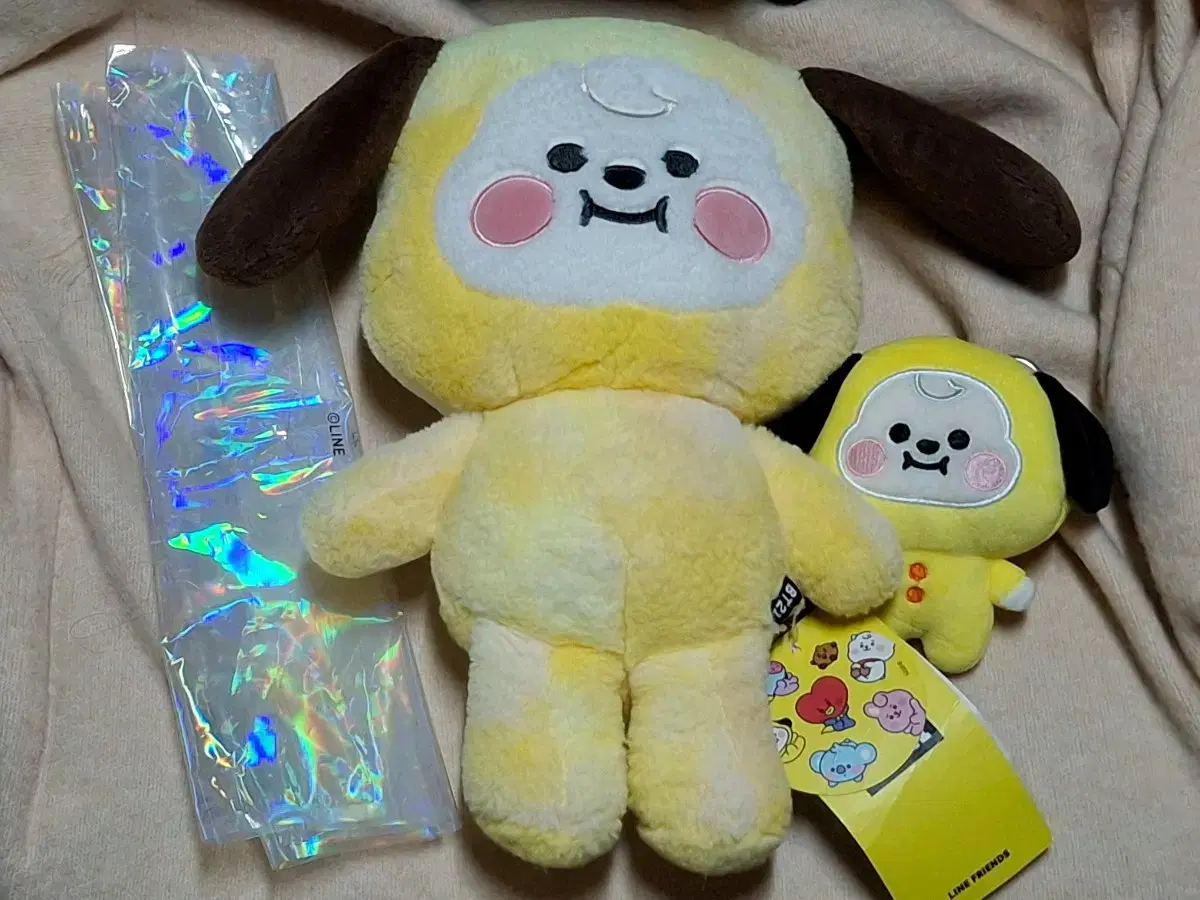 bt21 코튼캔디 스탠딩 인형 치미 & 치미 인형 키링 일괄