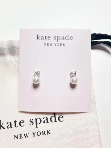 케이트 스페이드 리틀 젬 펄 앤 스톤 미니 귀걸이 클리어