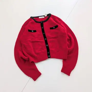 Liz Claiborne 빈티지 니트 가디건 레드 M