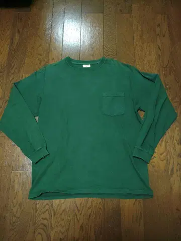 GOOD WEAR 롱T 긴팔 포켓티 L 그린 짙은 녹색