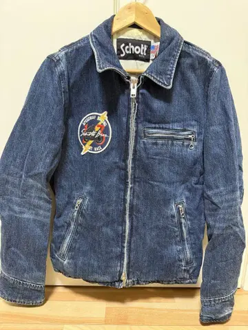 Schott 인디고 데님 자켓 S사이즈