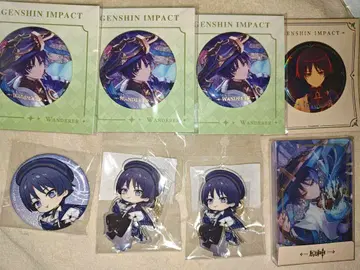 원신 방랑자 캔뱃지 아크링 키링 굿즈 세트