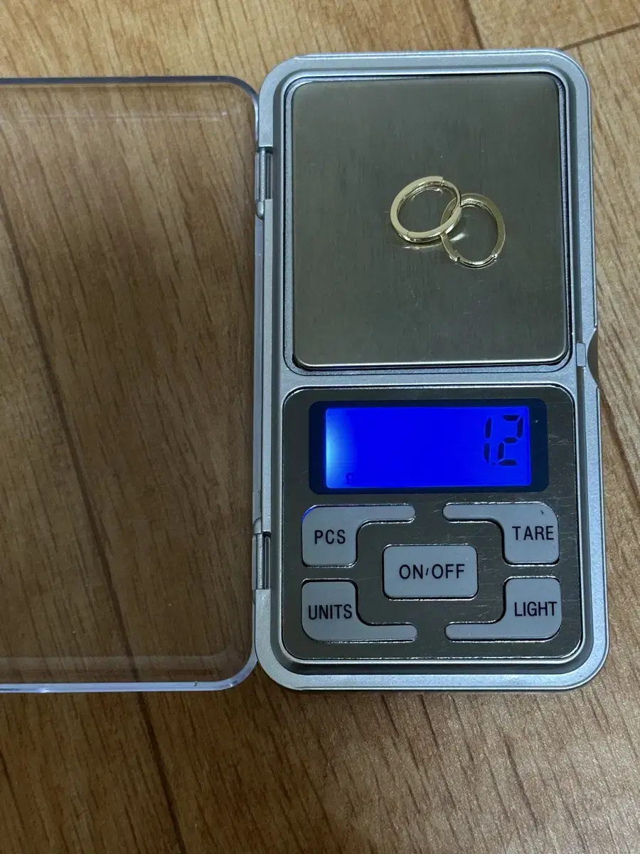 1.2g 14k 옐로우골드 오벌 링귀걸이