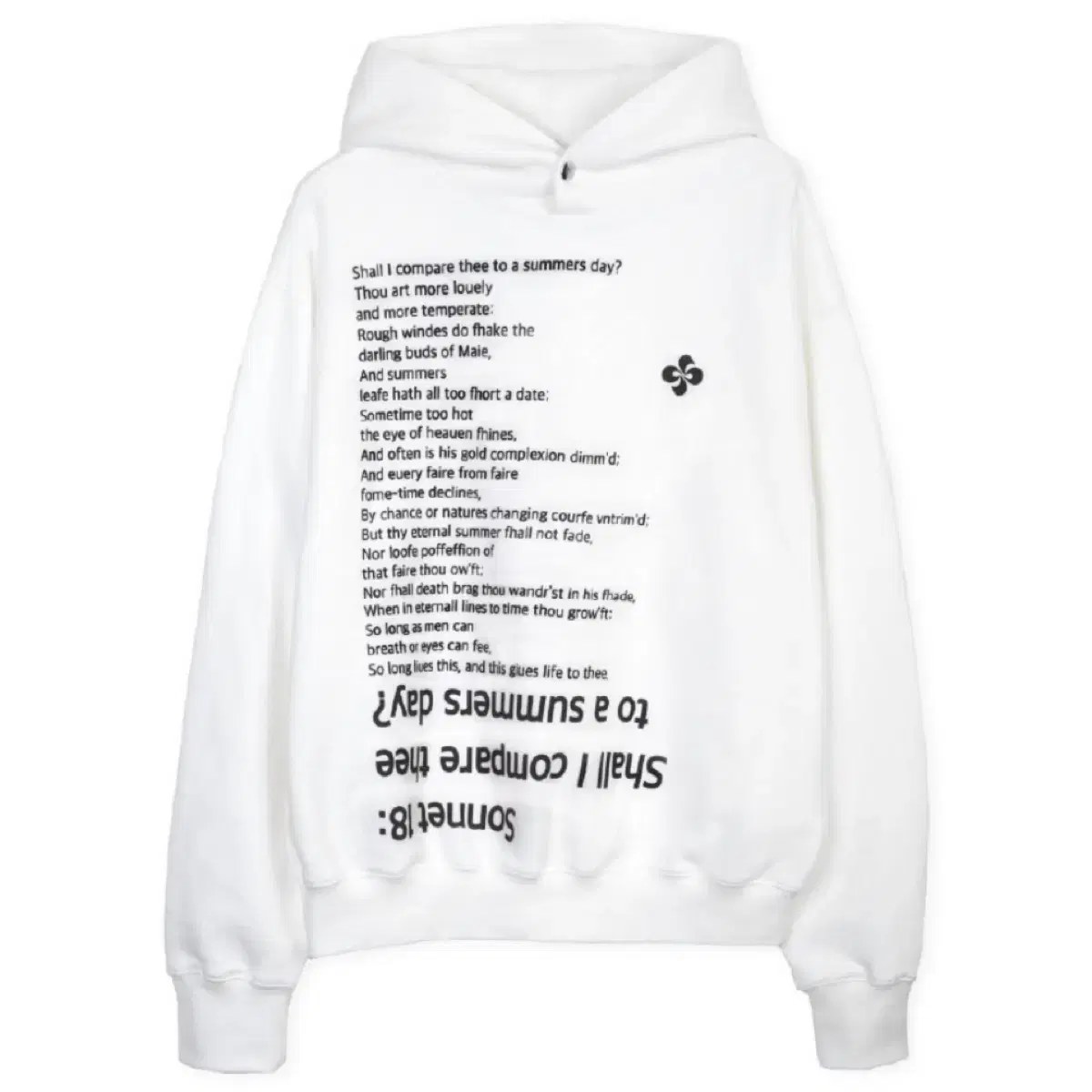 헤레틱 후드티 HERETIC SONNET 18 HOODIE white