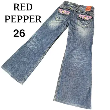 REDPEPPER 레드 페퍼 와이드 플레어 데님 26인치