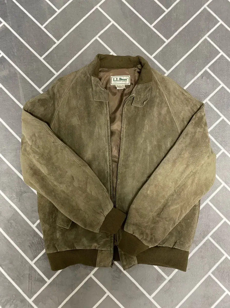 llbean 엘엘빈 khaki 스웨이드 자켓(size 100)