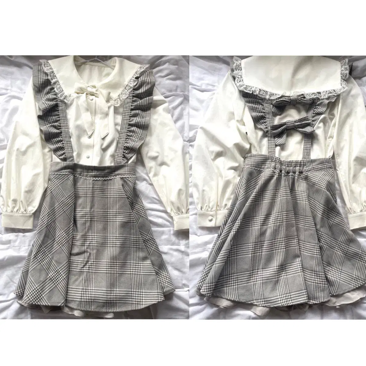 Rodis Photo Mass-produced mine detector suspenders 2-layer ribbon check skirt Dima Rupsh Muzhina Vintage