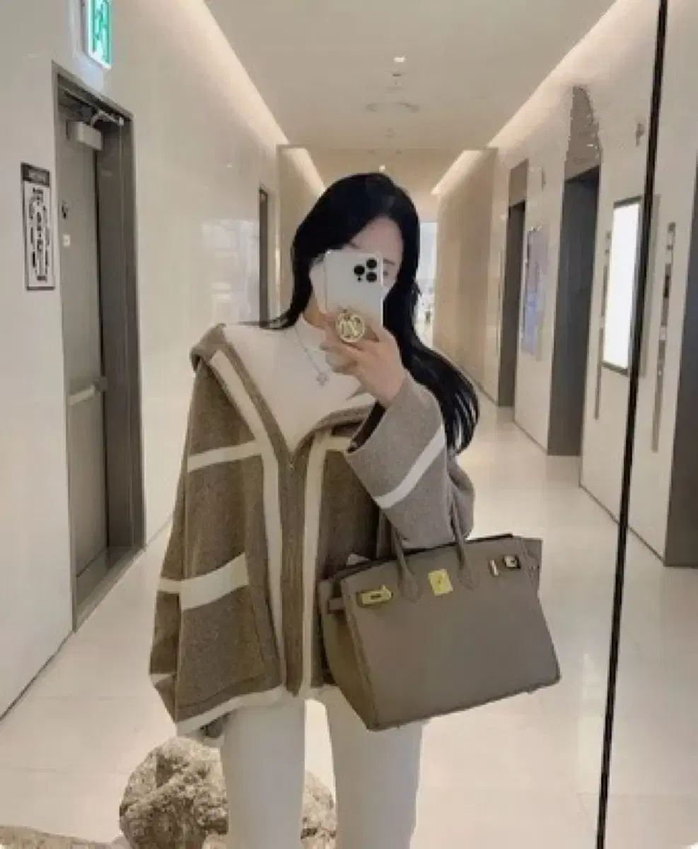 (새상품) 로로 니트 후드집업