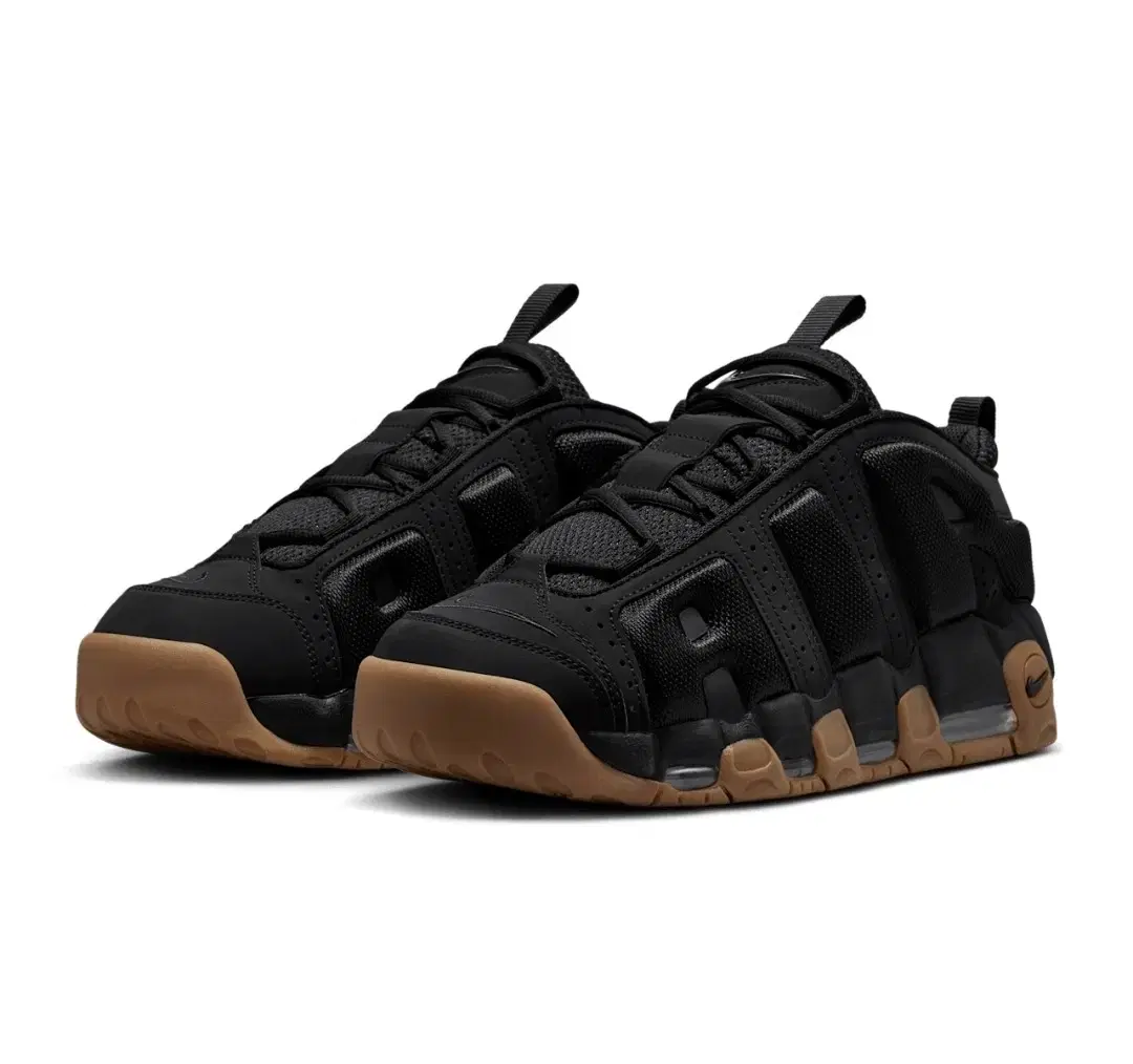 (새상품)나이키 정품 모어 업템포 로우 M Black:Gum 270사이즈