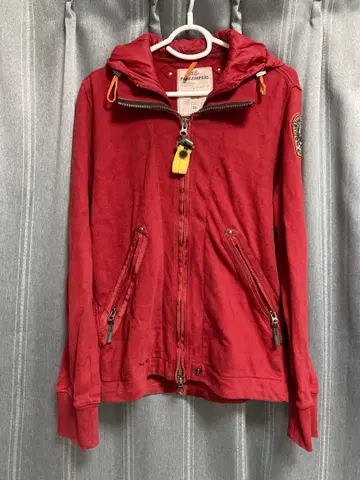 파라점퍼스 집업 후드티 레드 M