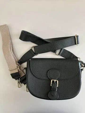 오렌티 숄더백 그린 소가죽