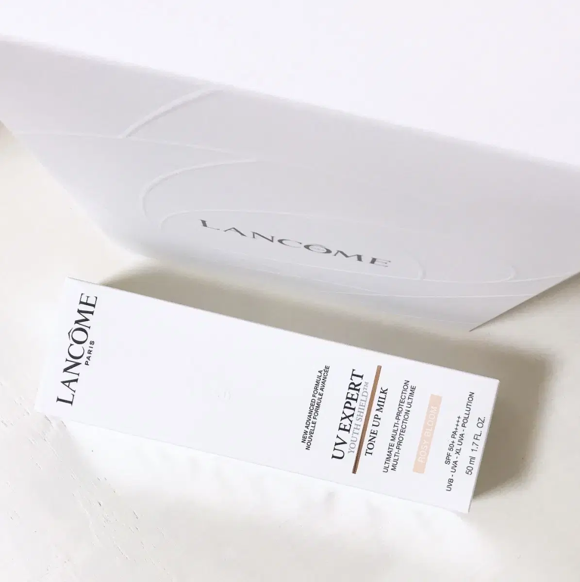 랑콤 uv 엑스퍼트 유스 쉴드 톤업 밀크 로지블룸 선크림 썬크림 50ml