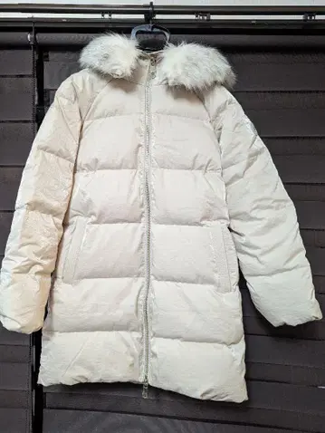 에코퍼 쉬머 미디엄 웨이트 다운 코트 (아이보리)