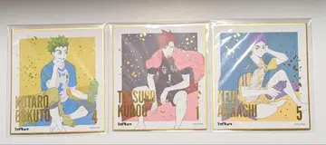 하이큐 오프샷 미니 색지 나무토끼 검은 꼬리 빨간색 갈대 3장 세트
