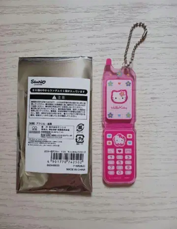 산리오 휴대폰형 아크링 키링 Y2K 헬로키티 카오하나
