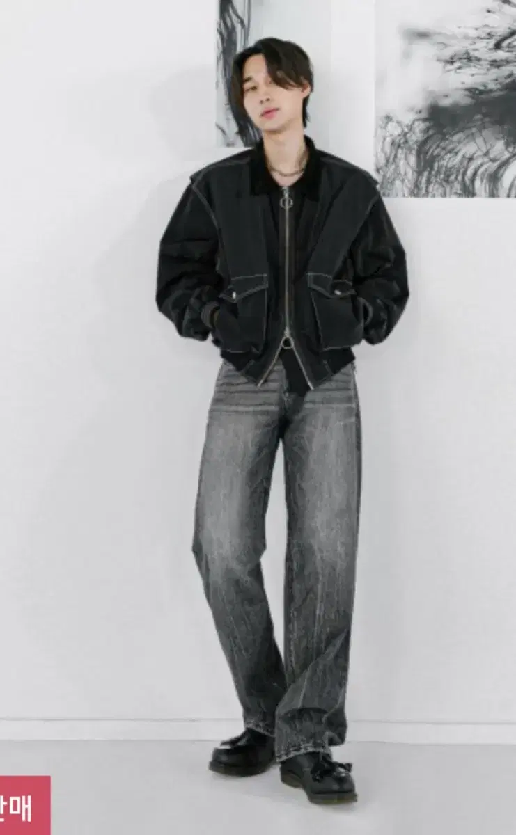 페이탈리즘 #0245 Crude wide fit jeans 44