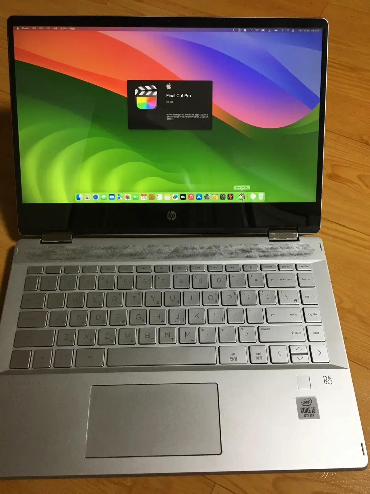 HP 파빌리온 x360 2in1 터치 해킨토시 판매합니다