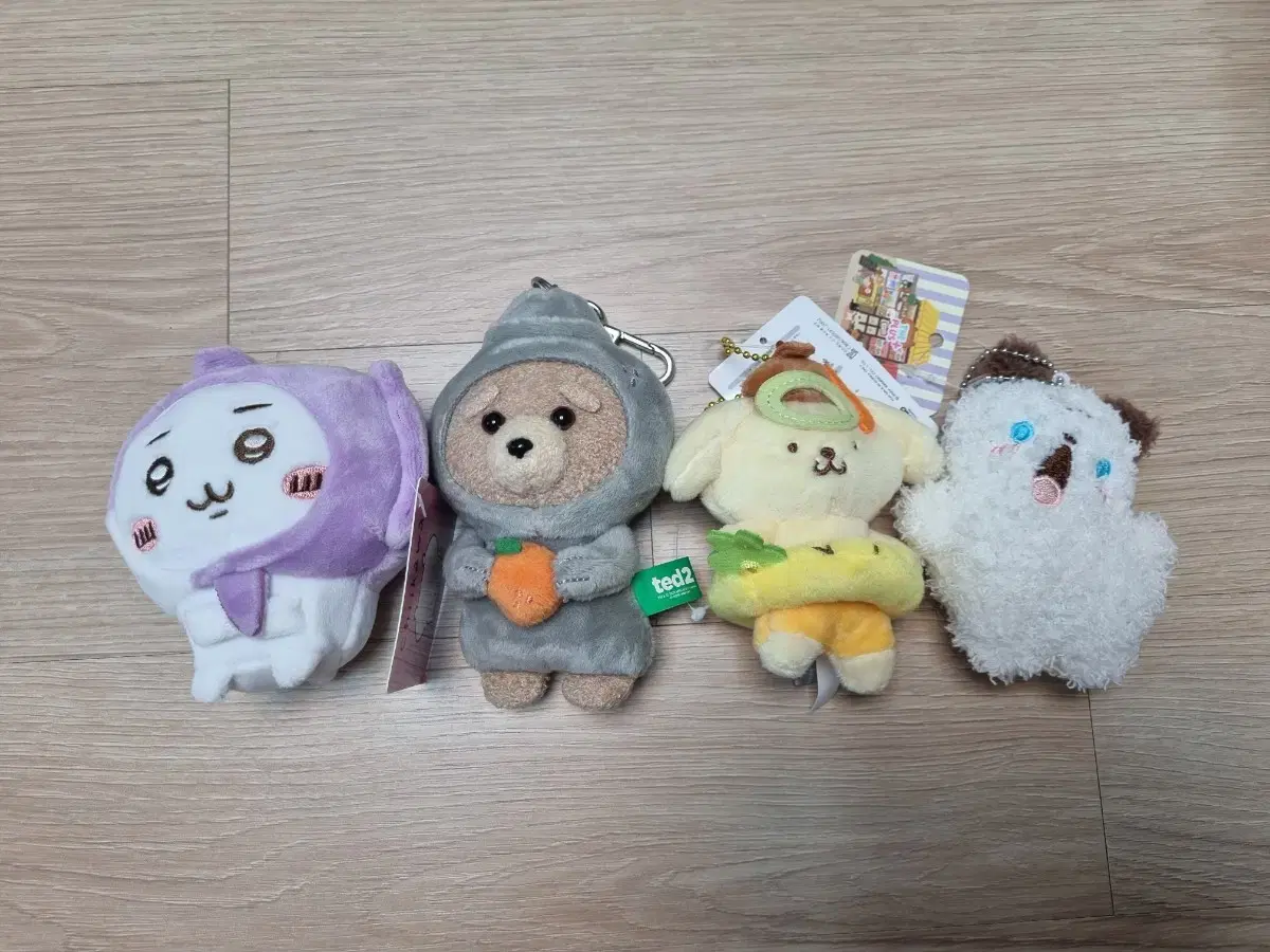 먼작귀 치이카와 19곰테드 폼폼푸린 더플러스 인형 키링