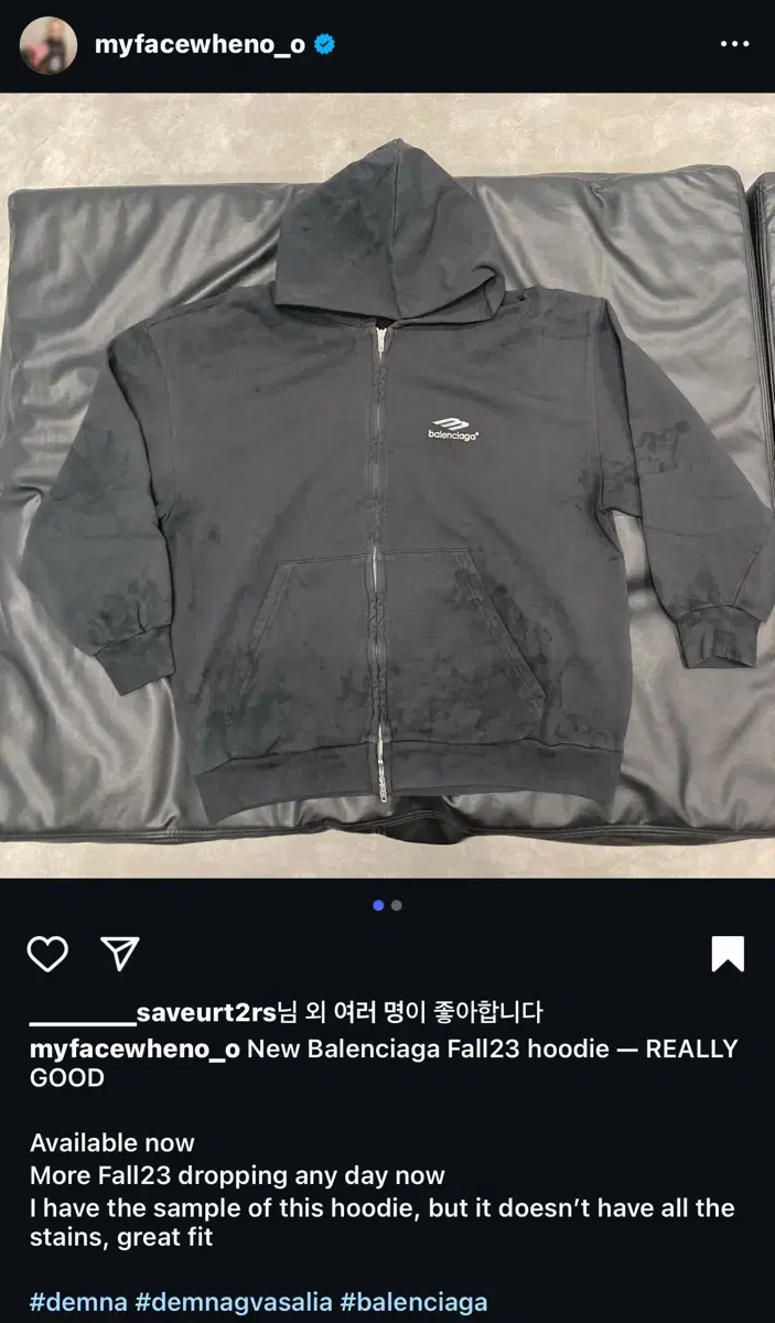 [s] 23ss 오일 스테인 3b 후드 집업
