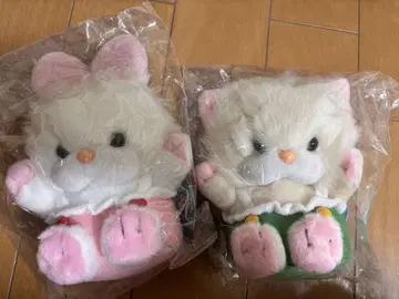 산에이 무역 봉제 인형 레트로 뽀송 롱짱 고양이 토끼 옛날
