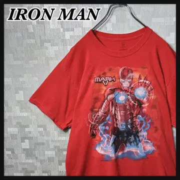 아이언맨 IRONMAN 마블 MARVEL 반팔 티셔츠 빨간색 레드