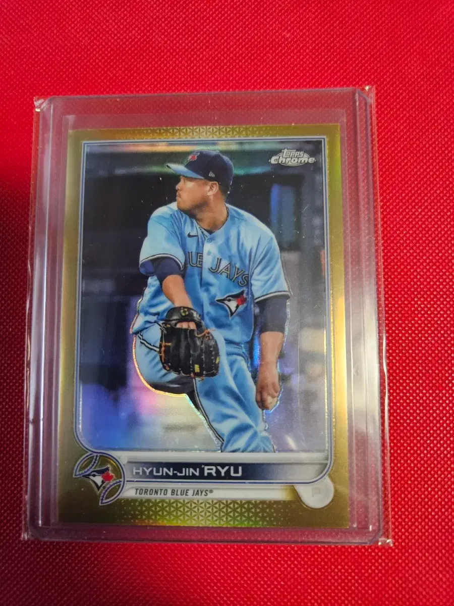 류현진 50장 한정 2022 Topps 크롬 골드 리플렉터