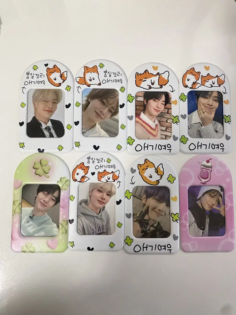 일괄) 더키월드 포카홀더 8개 아이브 에스파 세븐틴 엔시티 스키즈