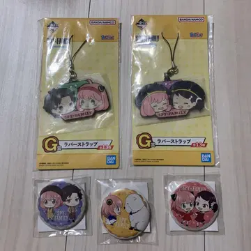 스파이 패밀리 러버 스트랩 제일복권 스트랩 캔뱃지 5개 세트