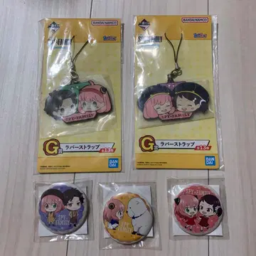 스파이 패밀리 러버 스트랩 제일복권 스트랩 캔뱃지 5개 세트