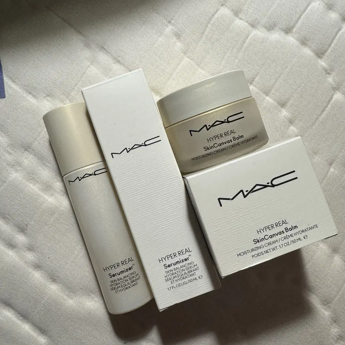 맥 하이퍼 리얼 래디언트 캔버스 스킨케어 밤 & 세럼 각 50ml