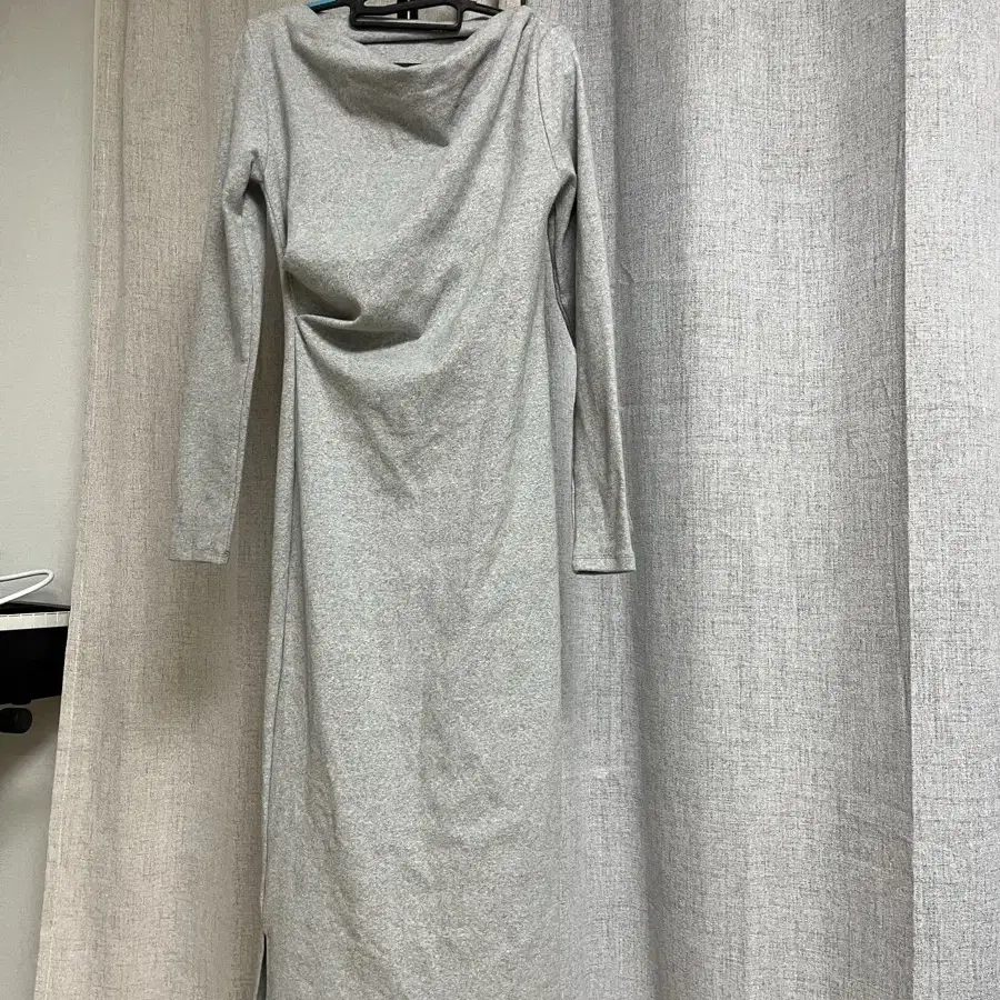 【NONCODE】Bene Unbalanced Shirring One Piece TS One Piece Tee (TS-ONE-PIECE-RF-F035-DARK-GREY)