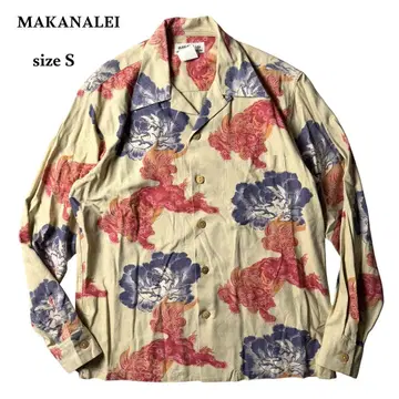 MAKANALEI 마카나레이 오픈 카라 긴팔 셔츠 알로하 셔츠