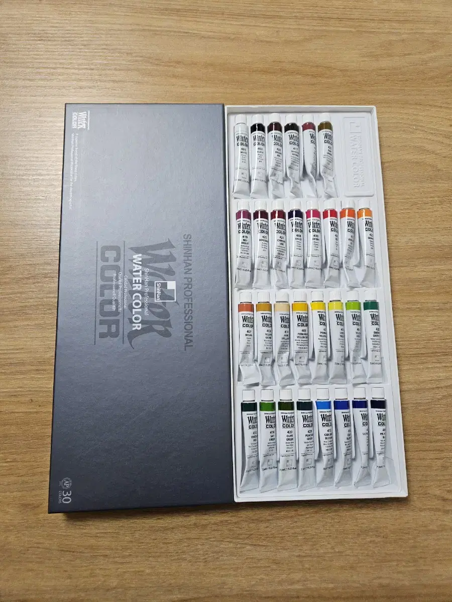 입시미술 신한 전문가용 수채화물감 30색 7.5ml