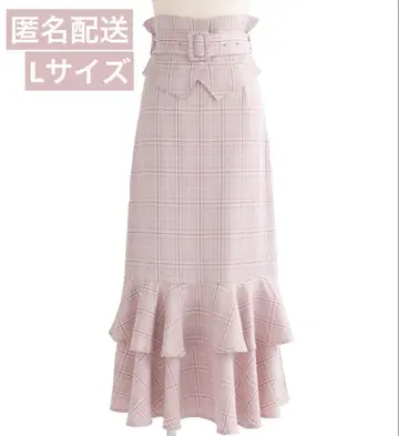 DearMyLoveRose 코르셋 벨트 포함 머메이드 스커트 핑크