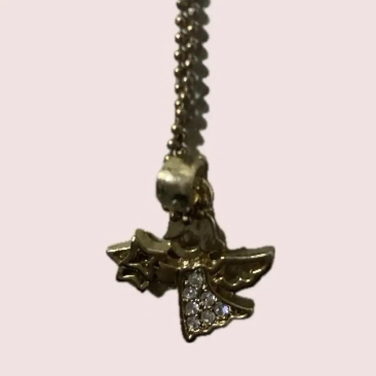 Vintage Angel Necklace Gold Antique Lovely Mori Girl Hagumi Himegyaru