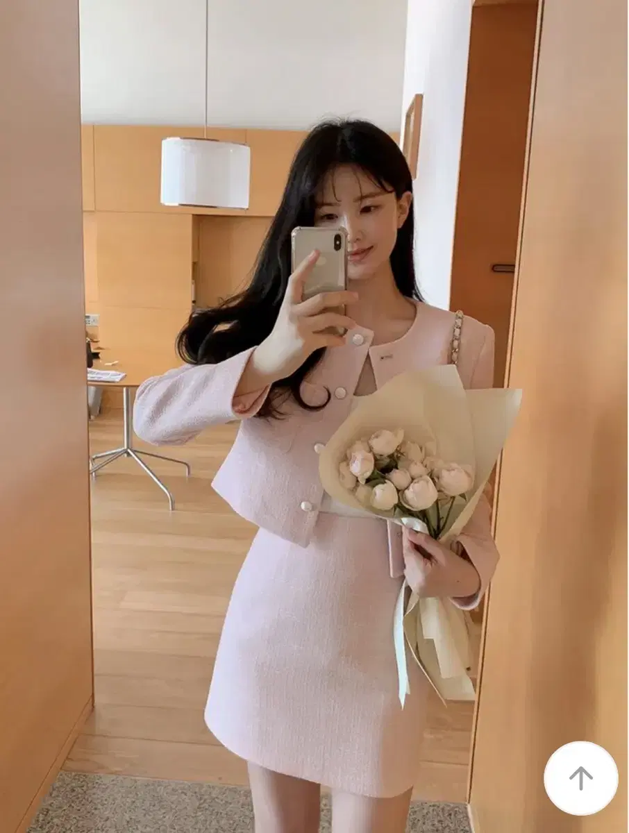 새상품 베니토 베네아 트위드셋업 자켓 스커트