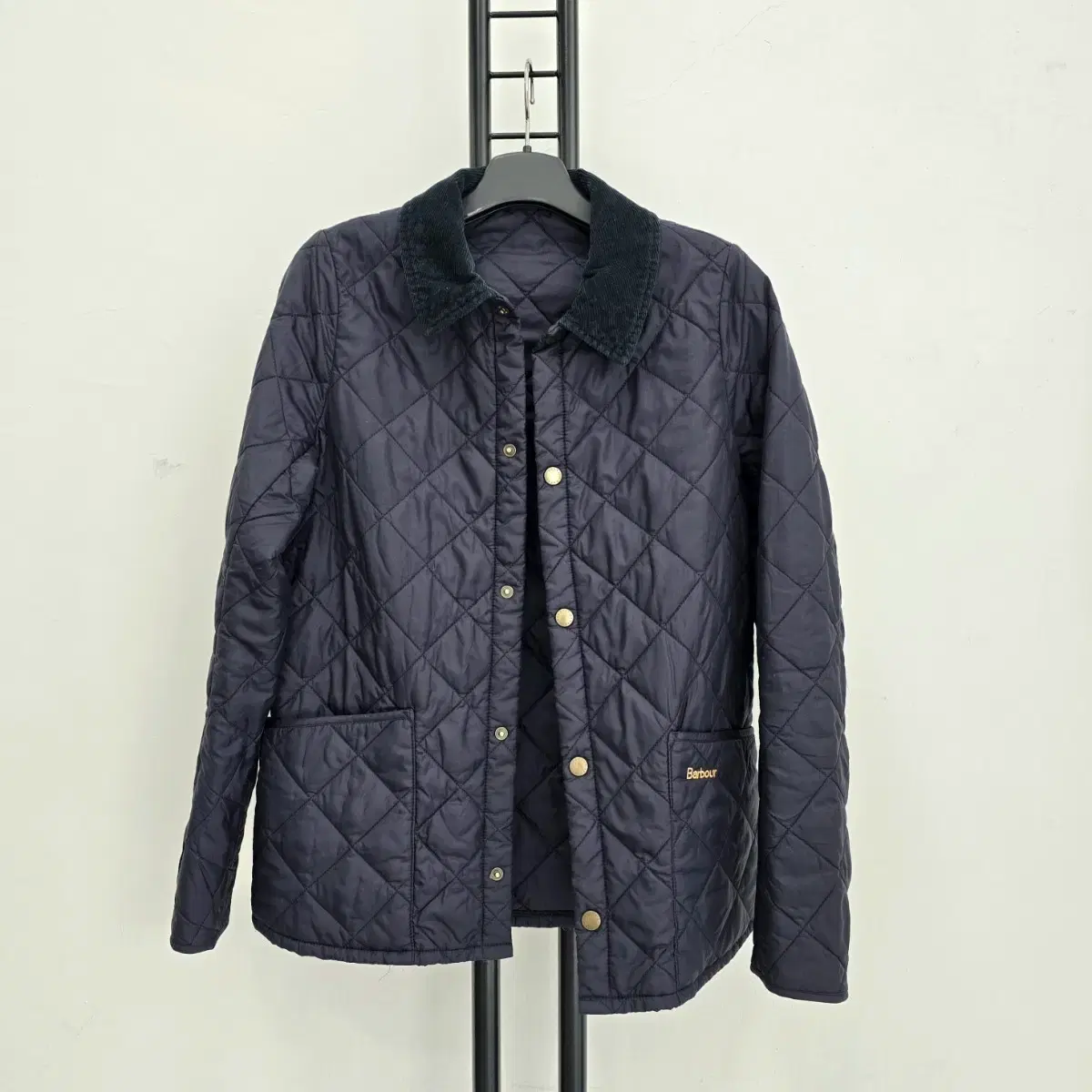 정품 바버 Barbour 퀼팅 누빔 패딩 자켓 딥네이비