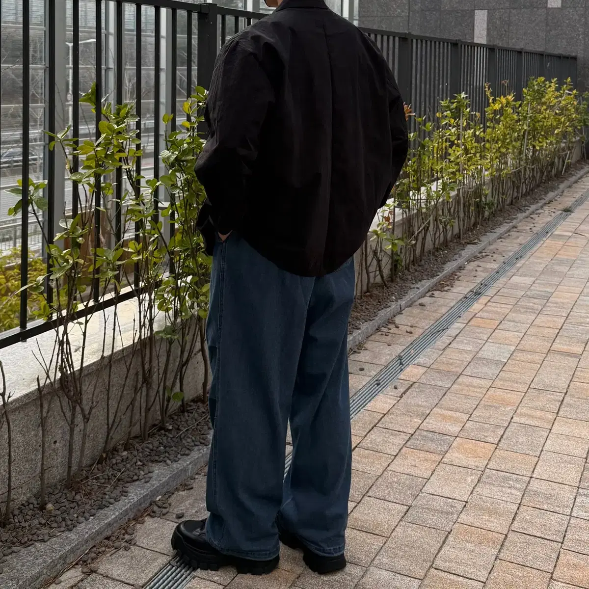 나일론 빅사이즈 오버핏 남자 블레이져 자켓