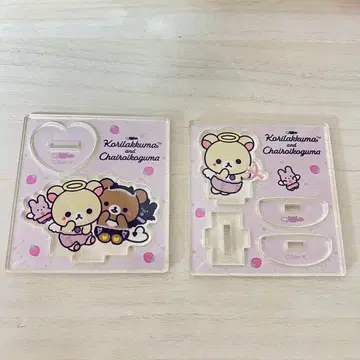 코리락쿠마, 차이로이 곰, 미니 아크릴 스탠드, 2개 세트, 코리코구