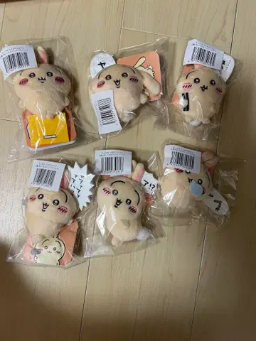 치이카와(먼작귀) 토끼 복권 E상 봉제 인형 배지 세트