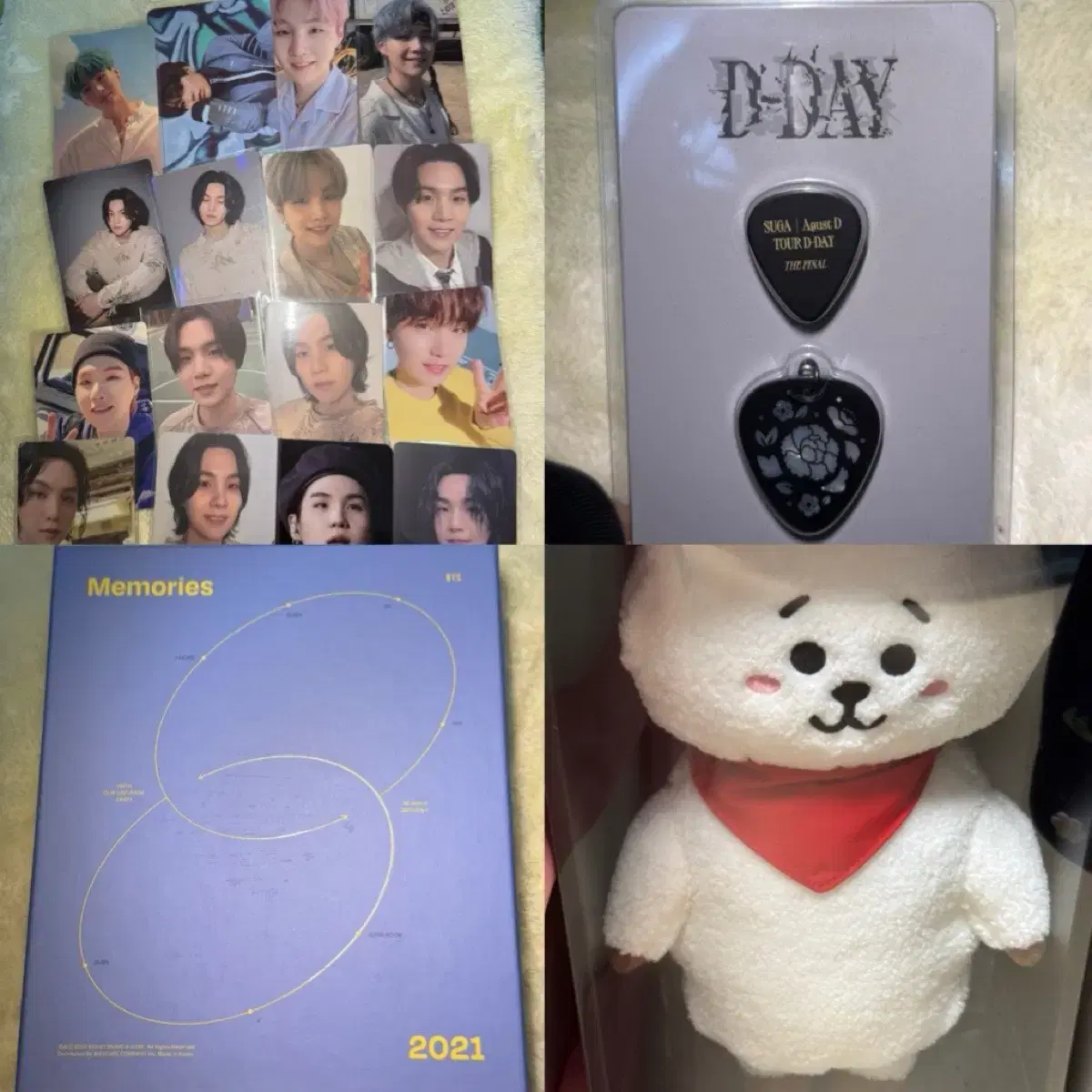 일괄)방탄소년단 슈가 윤기 포카 rj 디데이피크