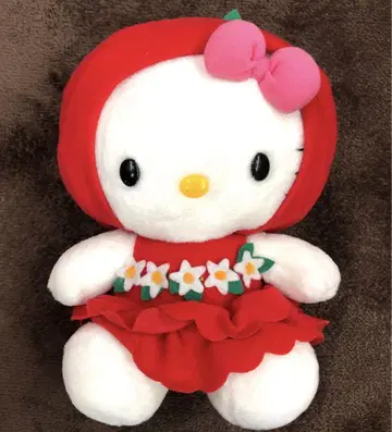 현지 한정판 헬로키티 봉제 인형 사과