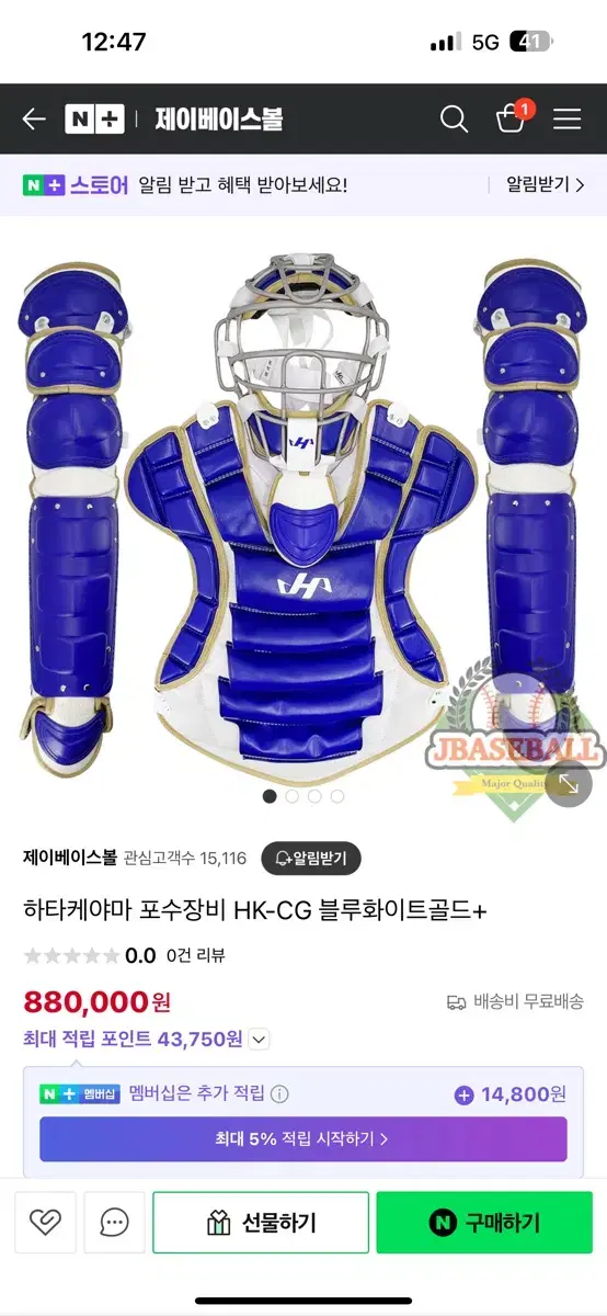 하타케야마 포수장비