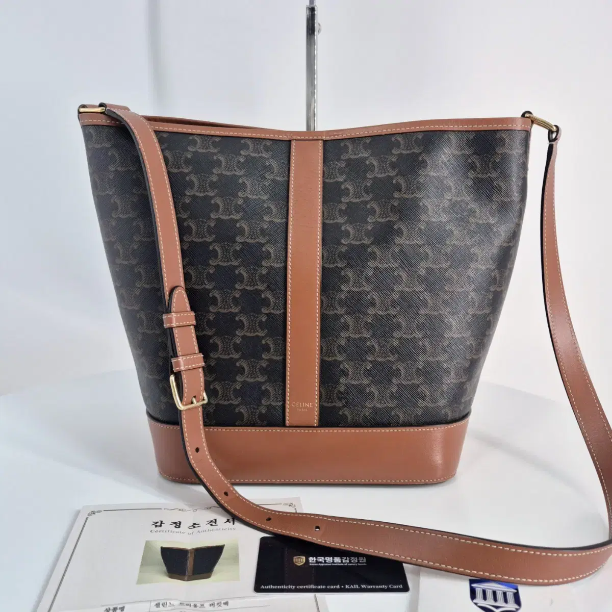 [Feeling complete] Seline Triomphe Canvas Bucket Bag Medium
