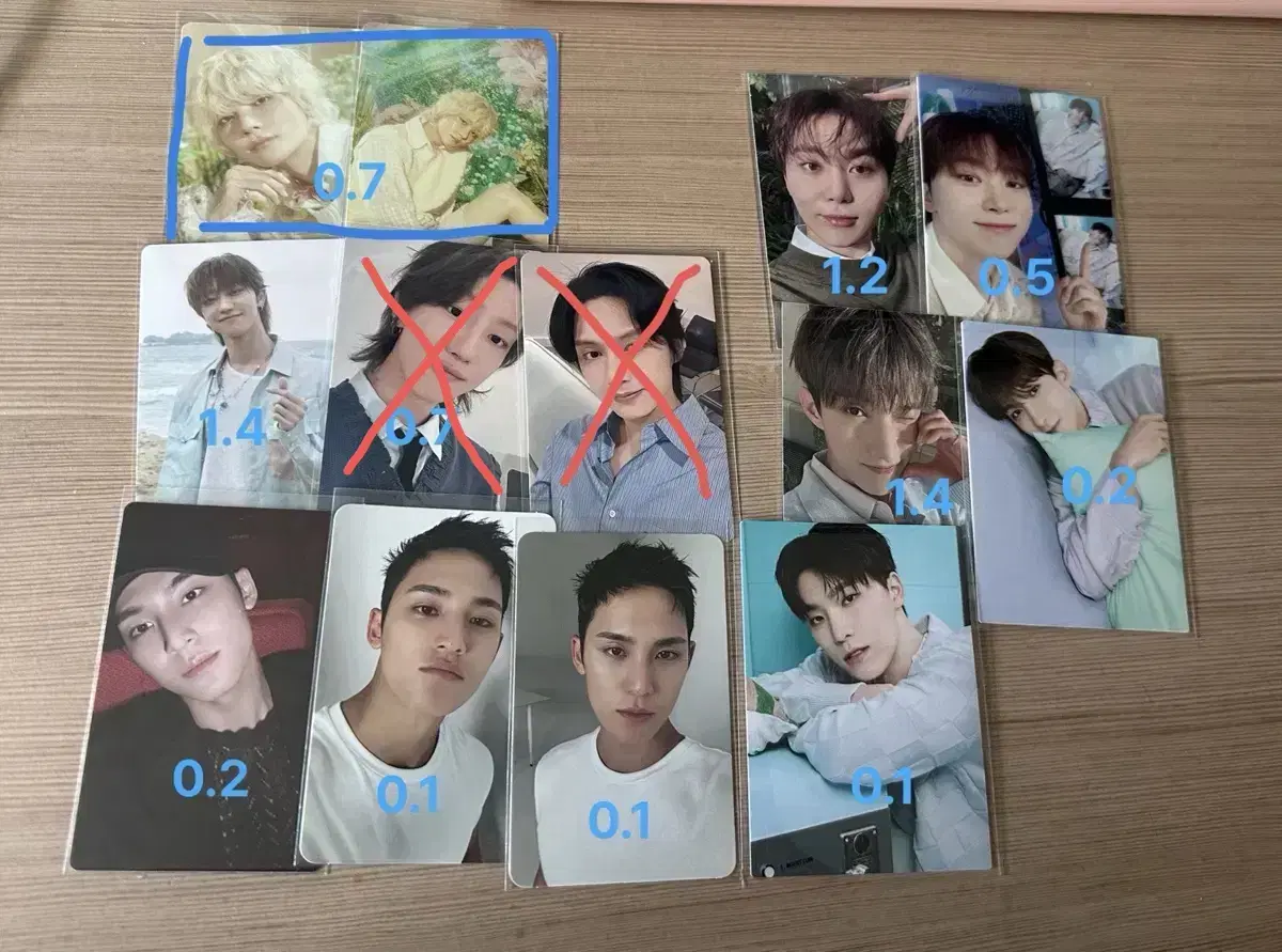 세븐틴 포토카드 양도 정한 쿱스 민규 디에잇 도겸 승관 디노