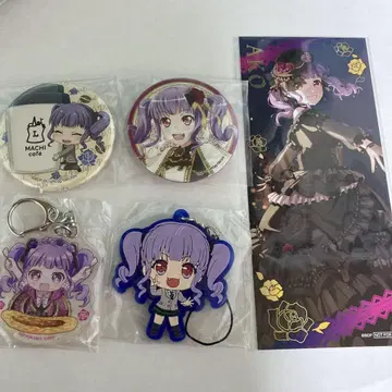 뱅드림 Roselia 우다가와 아코 캔뱃지 러버 스트랩 굿즈 세트