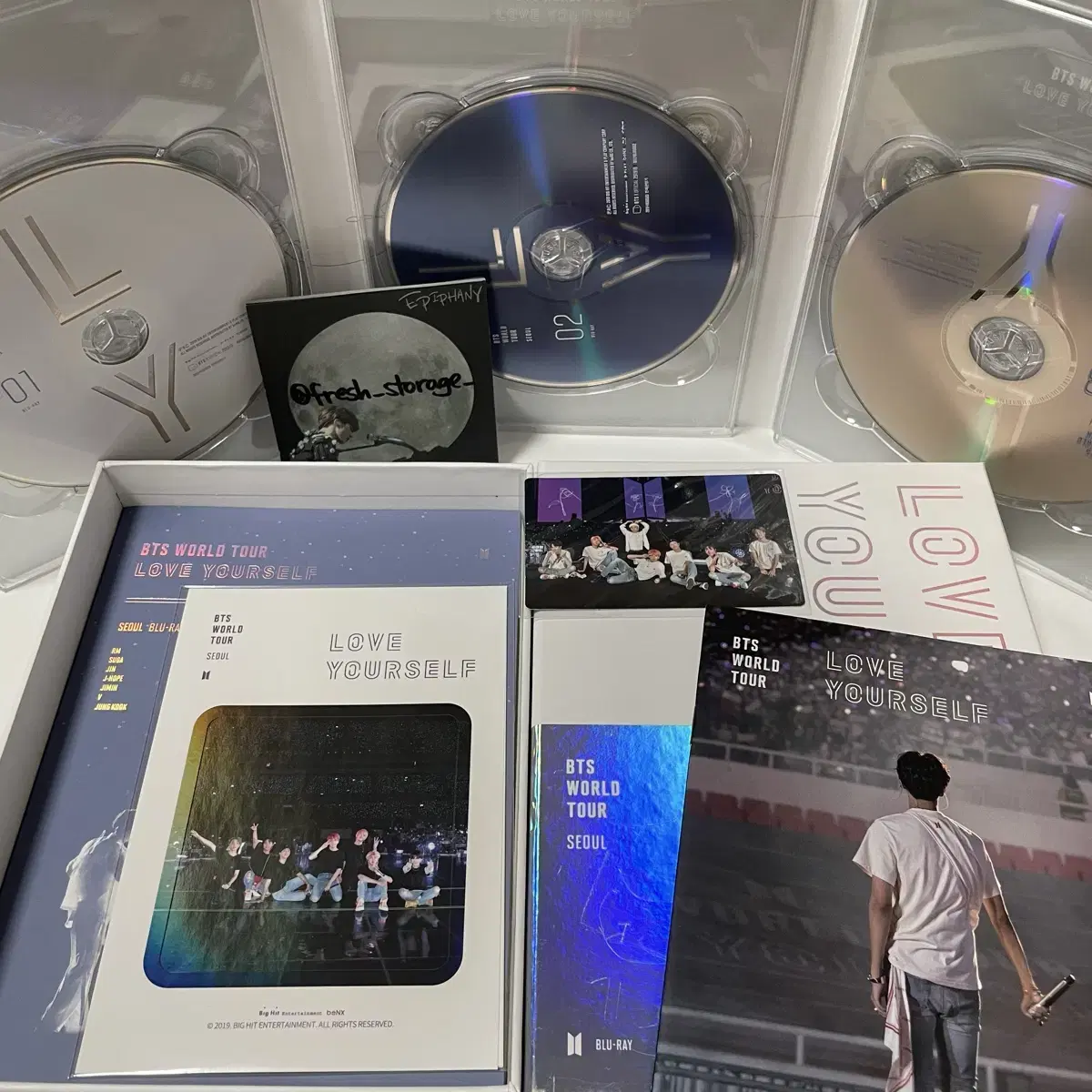 방탄소년단 럽셀콘 서울 블루레이 BTS 호석 포토북 단체 포카